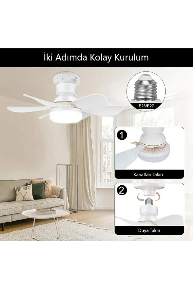 Cata Lodos Fan LED 62W Kumandalı Işıklı Vantilatör CT-1154
